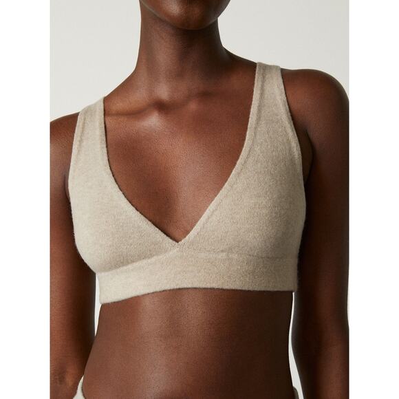 Lisa Yang Cappucinne Cashmere Bralette Top - OS Neutral - Picture 1 of 4